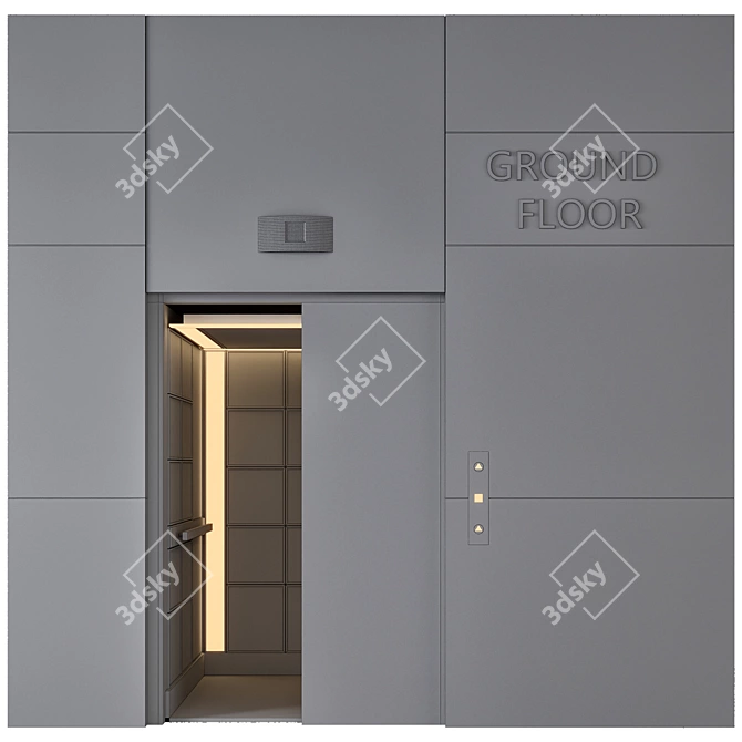 Modern Elevator Design Model 3D model image 4