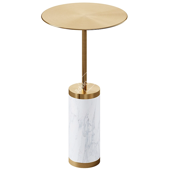 Sleek Martini Table in Oak 3D model image 2