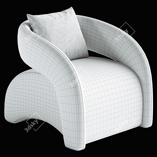 SEYNAR Boucle Accent Armchair 3D model image 5