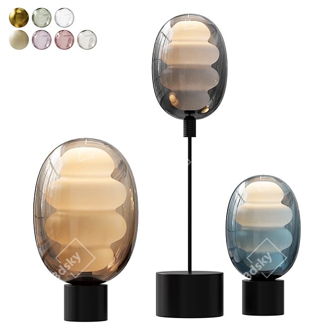 Modern Glam Table Lamp 3D model image 1