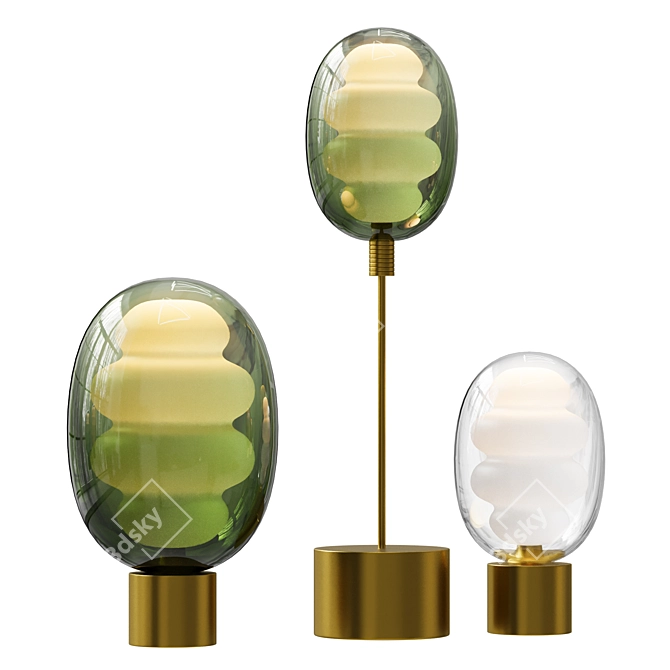 Modern Glam Table Lamp 3D model image 2