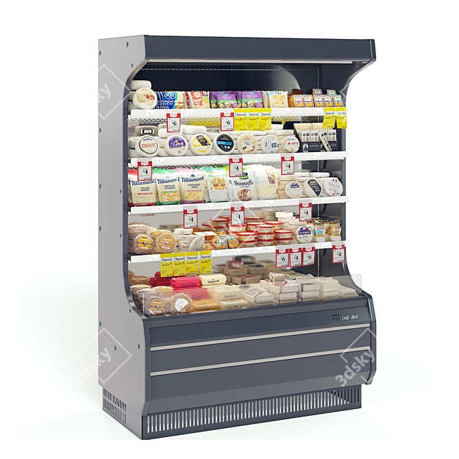 Dairy Product Fridge Display 3D model image 1