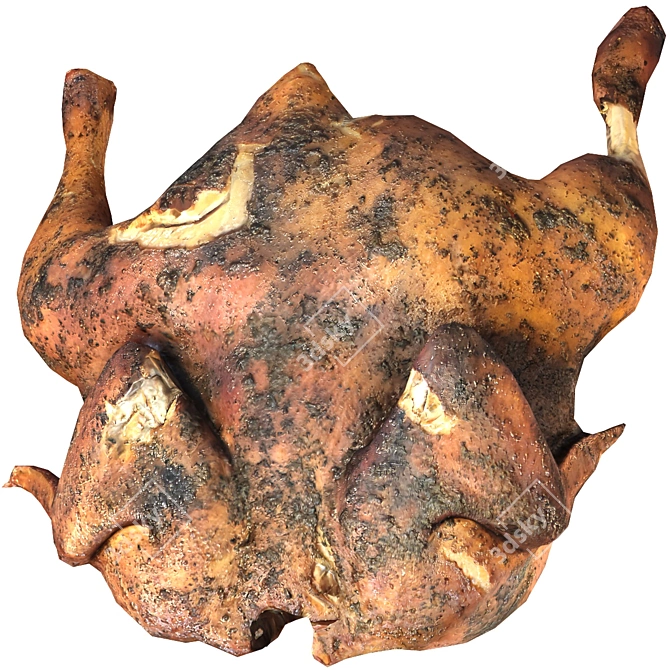 Roast Chicken Model 3D model image 1