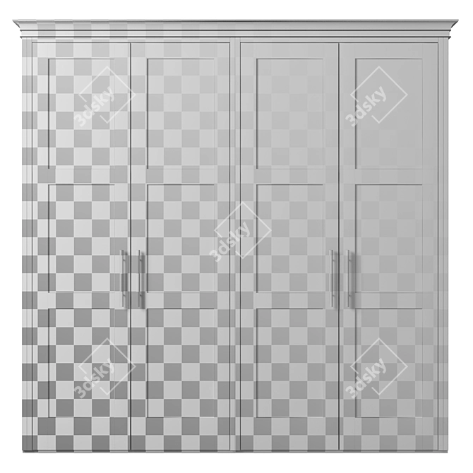 Versatile Modular Wardrobe 131 3D model image 3