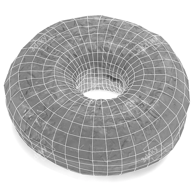 Glazed Doughnut 3D Model 3D model image 2