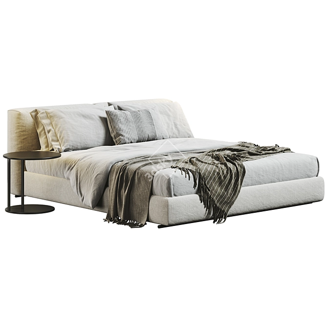 Modern Asolo Flexform Bed • 3D Model 3D model image 2