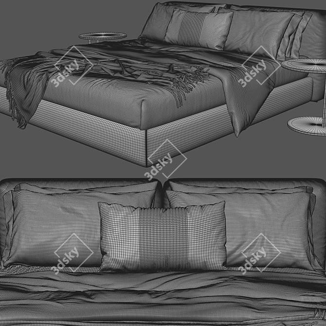 Modern Asolo Flexform Bed • 3D Model 3D model image 4