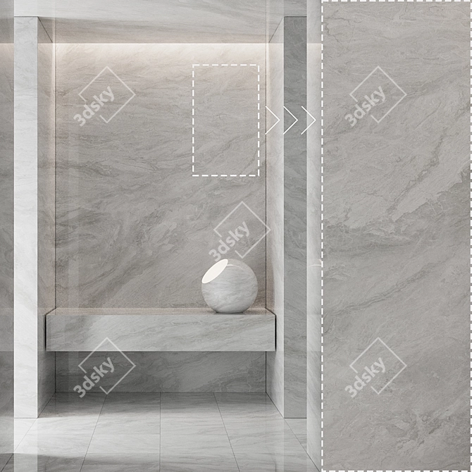 High Detail Marble Stone Panels 3D model image 1