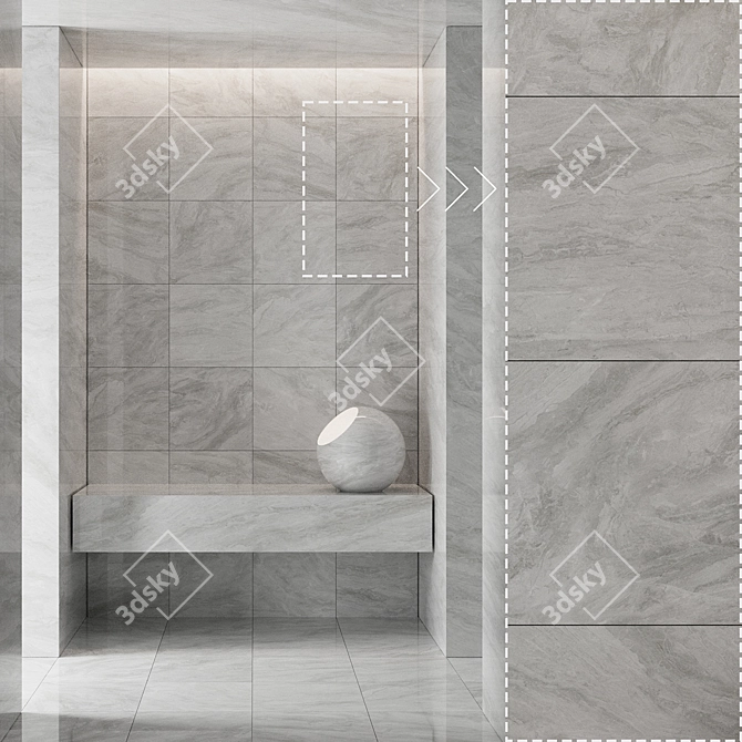 High Detail Marble Stone Panels 3D model image 4