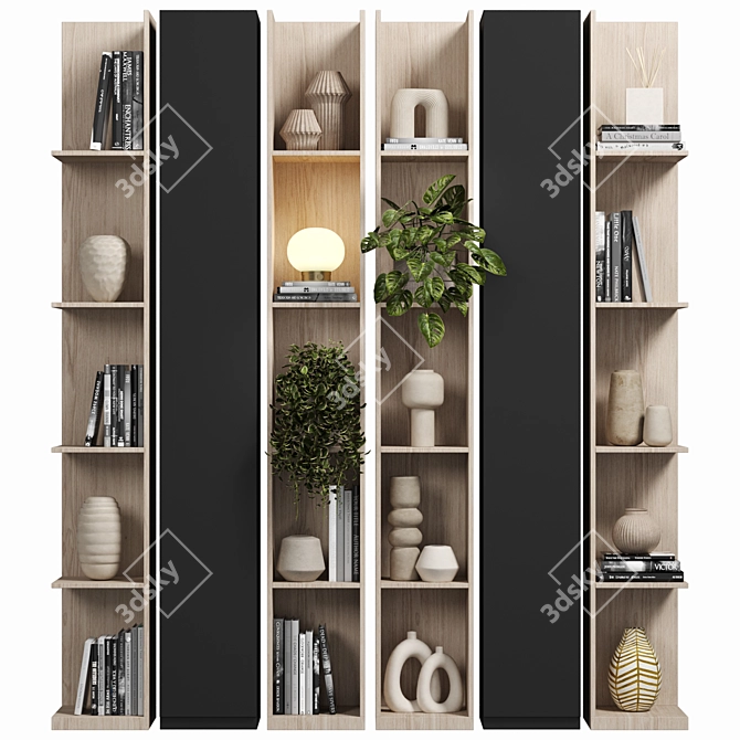 Versatile Modular Bookcase Cabinet 3D model image 1