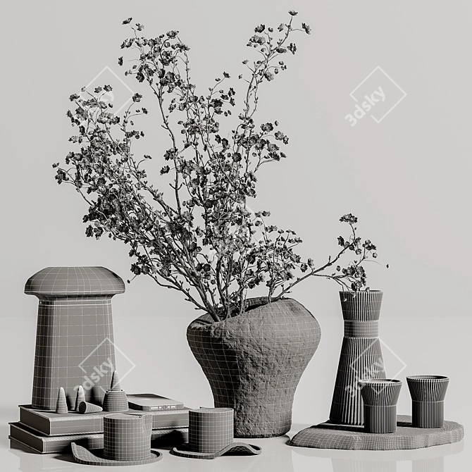 Elegant Decor Set 136 3D model image 8