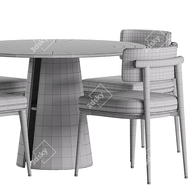 Contemporary Dining Set 97 3D model image 5