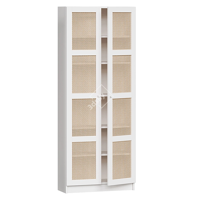 Scandinavian Bamboo Bookcase IKEA 3D model image 6