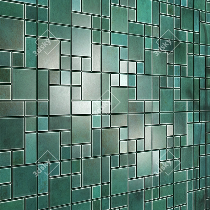 PBR Seamless Bathroom Wall Tiles 3D model image 3