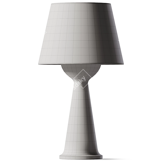 Sleek Wood Hourglass Table Lamp 3D model image 2