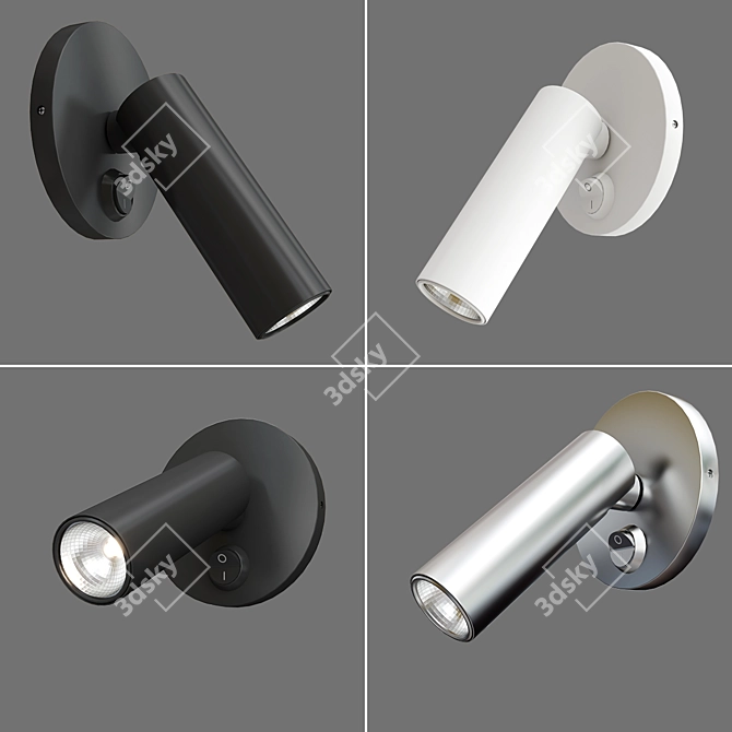 Modern LED Wall Sconce Fixture 3D model image 4