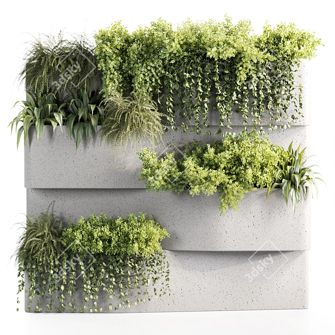 Premium Hanging Vertical Garden Plants 3D model image 4