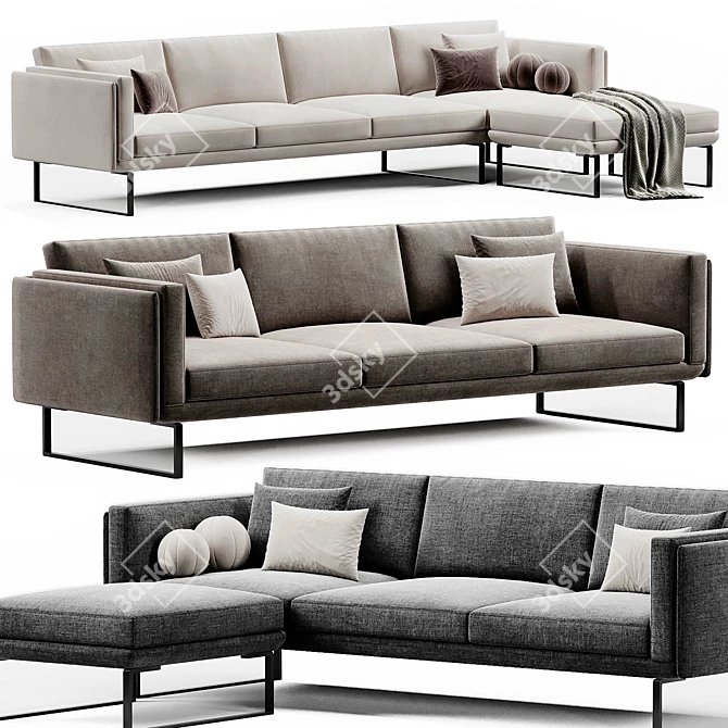 Modern 8 Sofa by Cassina 3D model image 1