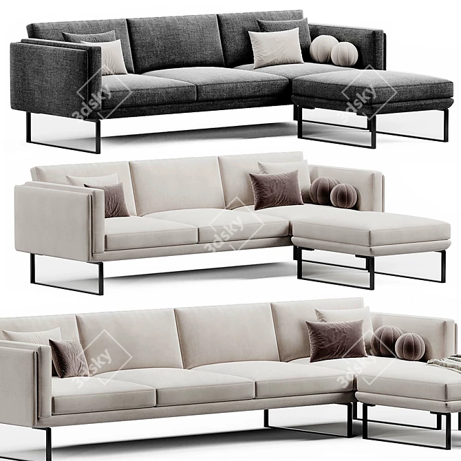 Modern 8 Sofa by Cassina 3D model image 3