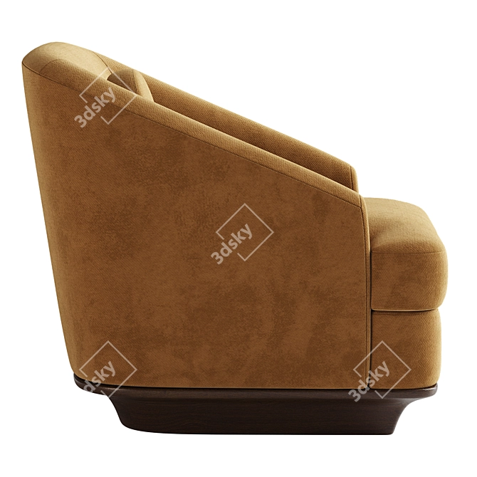 Modern Minimalist Nico Lounge Armchair 3D model image 2