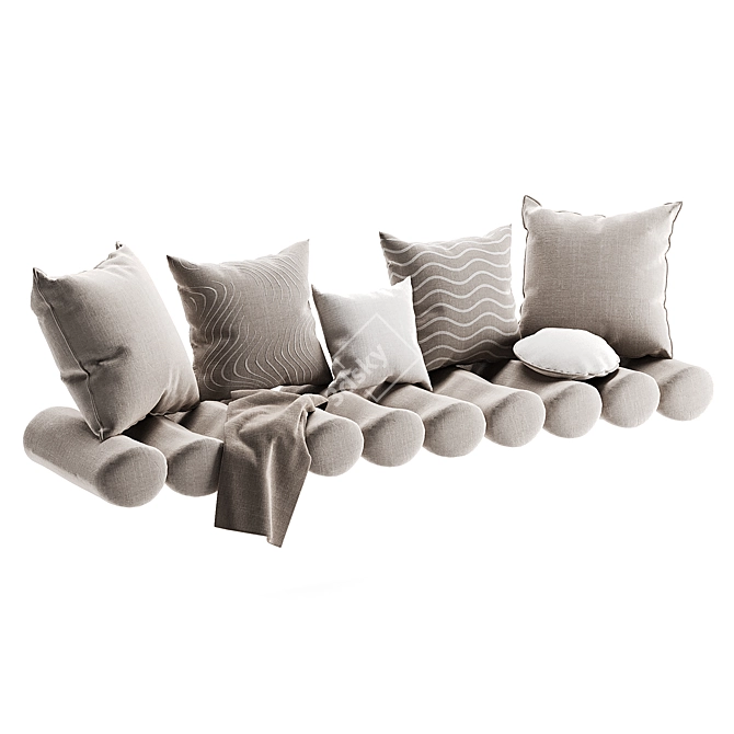 Window Sill Cushion Set 1 3D model image 2