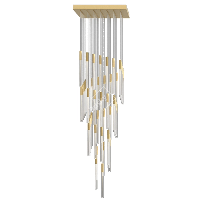 Integrator Spiral Chandelier, LED Square 3D model image 2