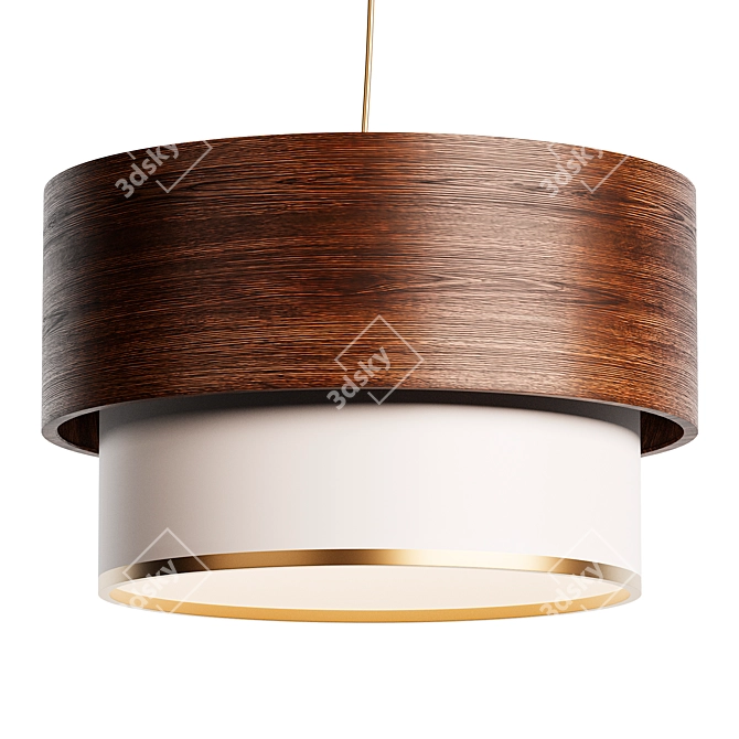 Modern Zales Drum Pendant in Corona 3D model image 2