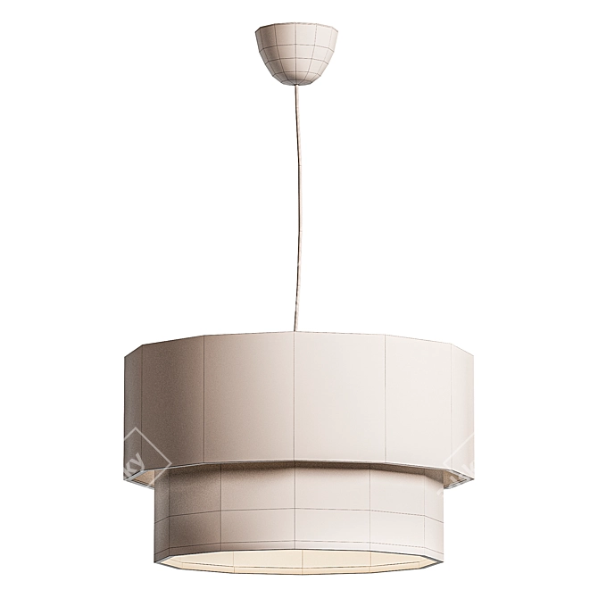 Modern Zales Drum Pendant in Corona 3D model image 3