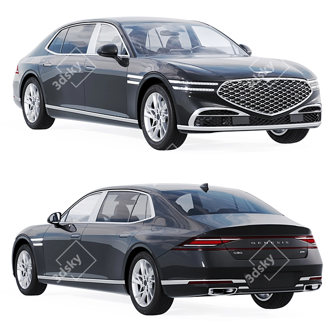 Genesis G90 3D Model Bundle 3D model image 1