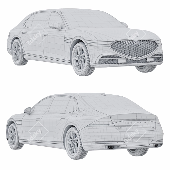 Genesis G90 3D Model Bundle 3D model image 3