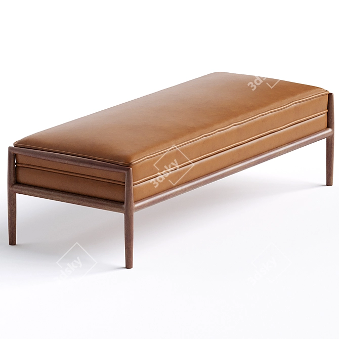 Modern Upholstered Mitsue Bench 3D model image 3