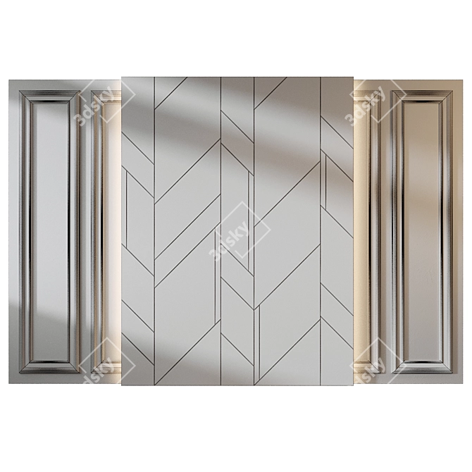 Modern Wall Panel 3D Model 3D model image 3