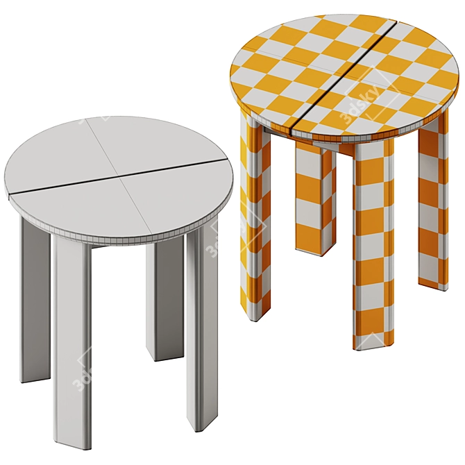 Teporia Tamerice: Stylish Side Table 3D model image 5