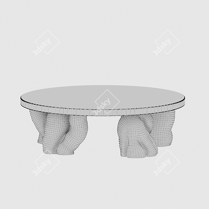 Stone Garden Table Custom-made 3D model image 2