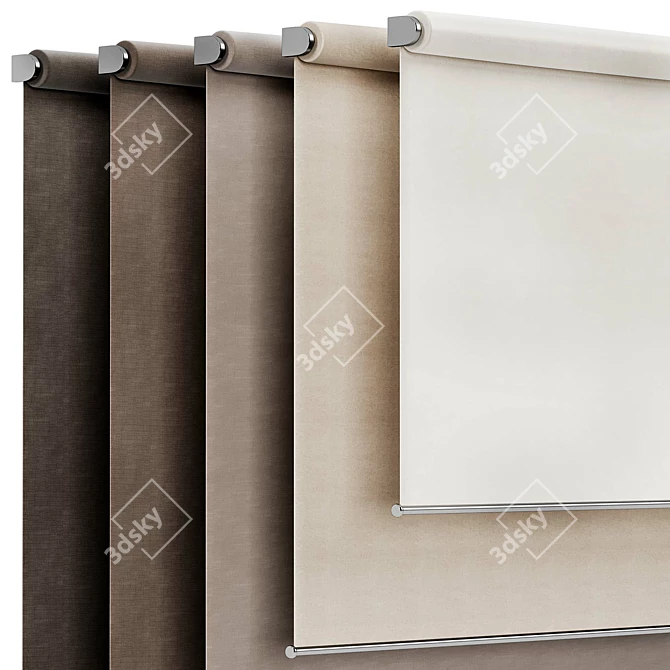  Modern Design Roller Blinds 3D 3D model image 4