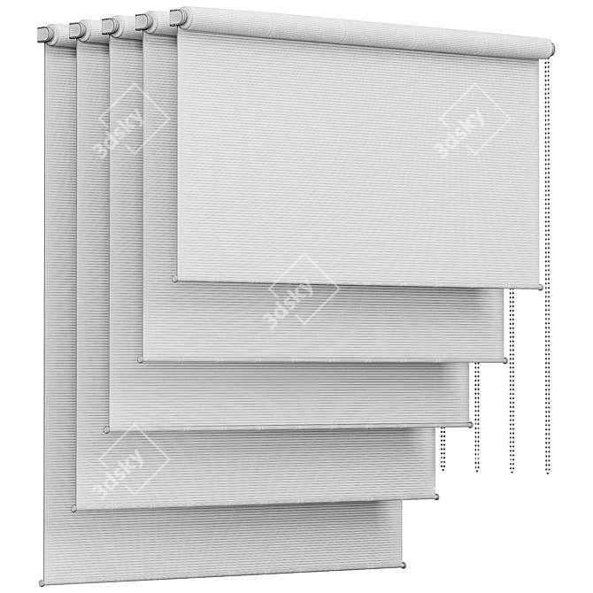  Modern Design Roller Blinds 3D 3D model image 6