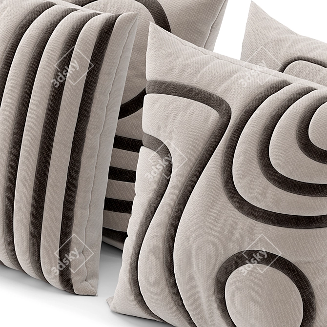 Elegant Decorative Cushion 26 3D model image 4