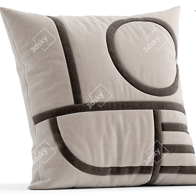 Elegant Decorative Cushion 26 3D model image 5