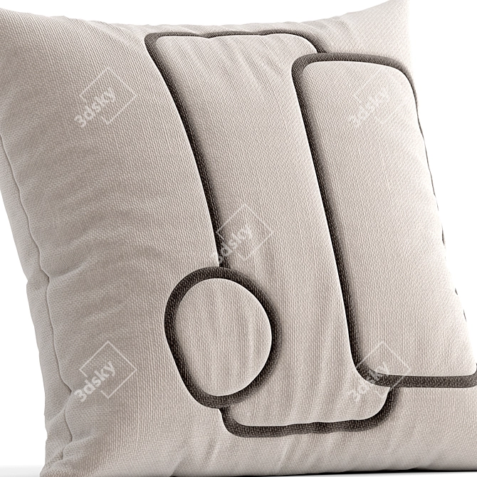 Elegant Decorative Cushion 26 3D model image 6