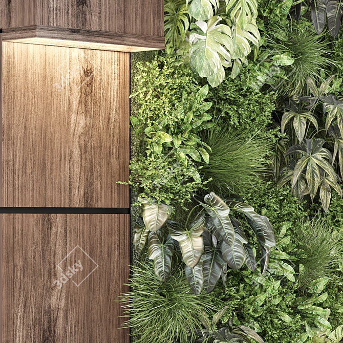 Vertical Garden Set 1338: Modern Indoor Wall Art 3D model image 2