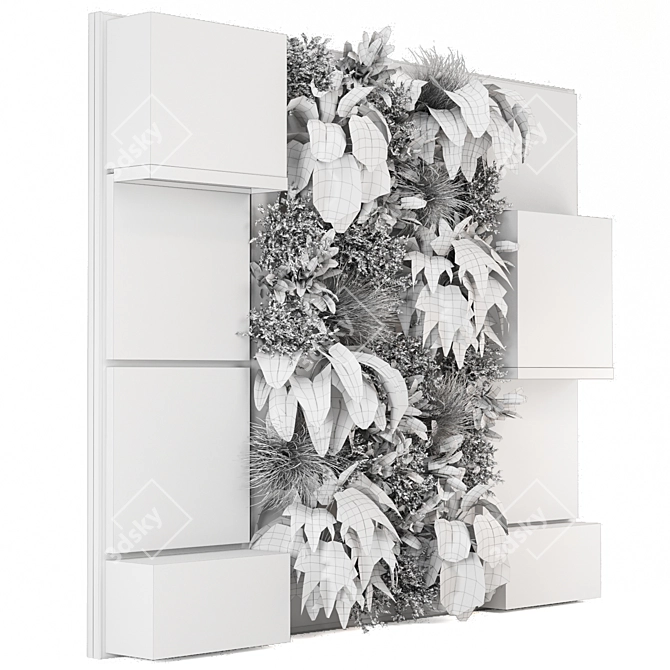 Vertical Garden Set 1338: Modern Indoor Wall Art 3D model image 6