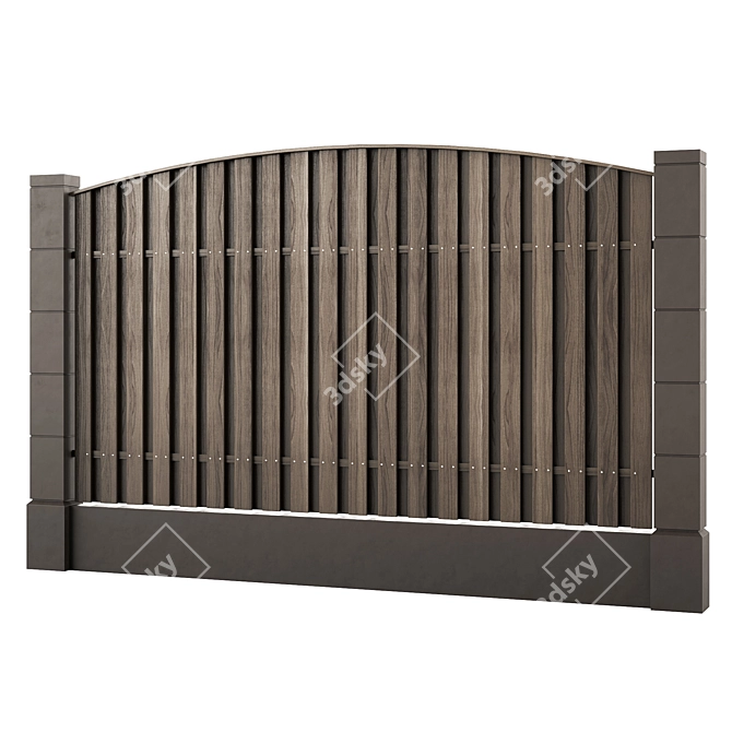 Decorative Fence Panels Collection 3D model image 3