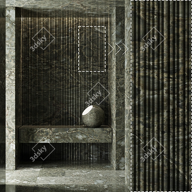 Luxury Marble Stone Material Set 3D model image 2