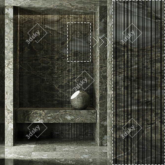 Luxury Marble Stone Material Set 3D model image 3