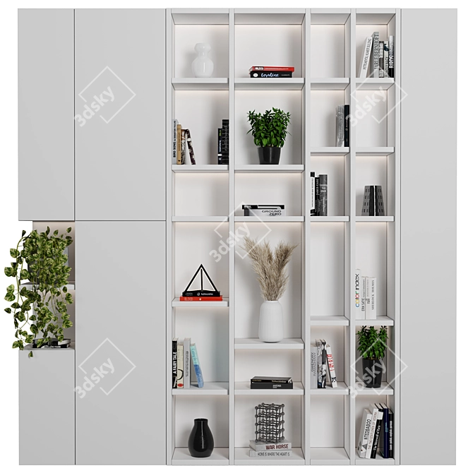 Versatile Rack & Bookcase Set 3D model image 1