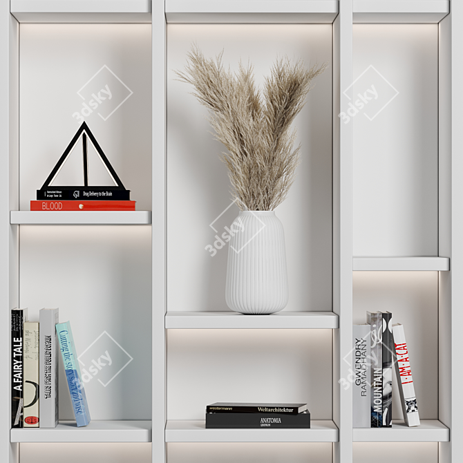 Versatile Rack & Bookcase Set 3D model image 4