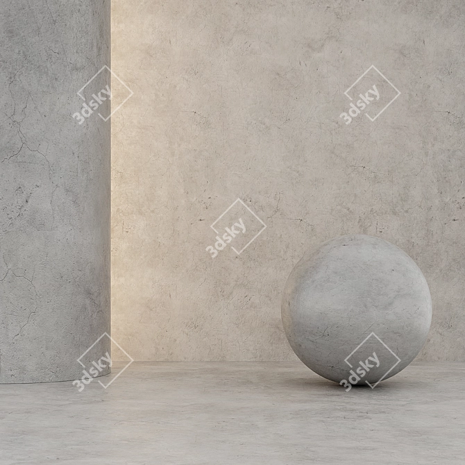 Seamless Concrete Texture Pack 3D model image 1