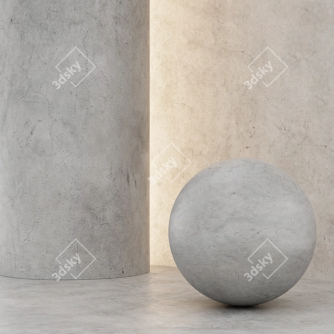 Seamless Concrete Texture Pack 3D model image 2