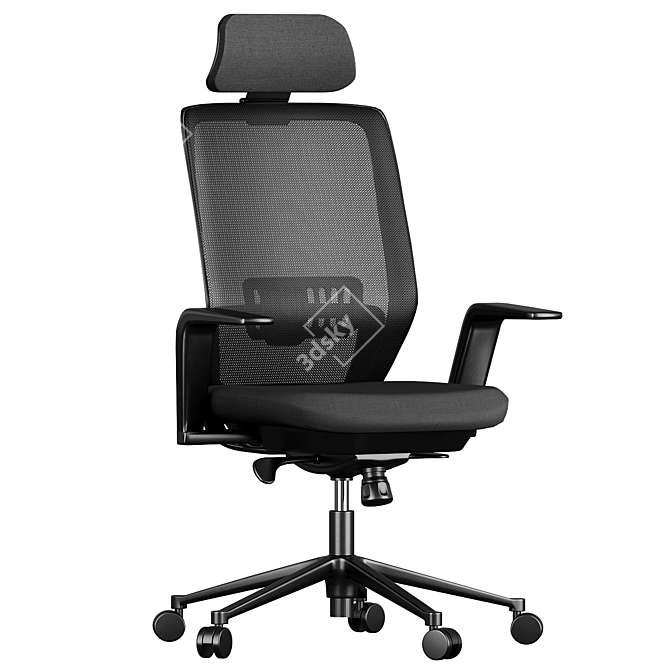 Premium Office Chair 3D Model 3D model image 2