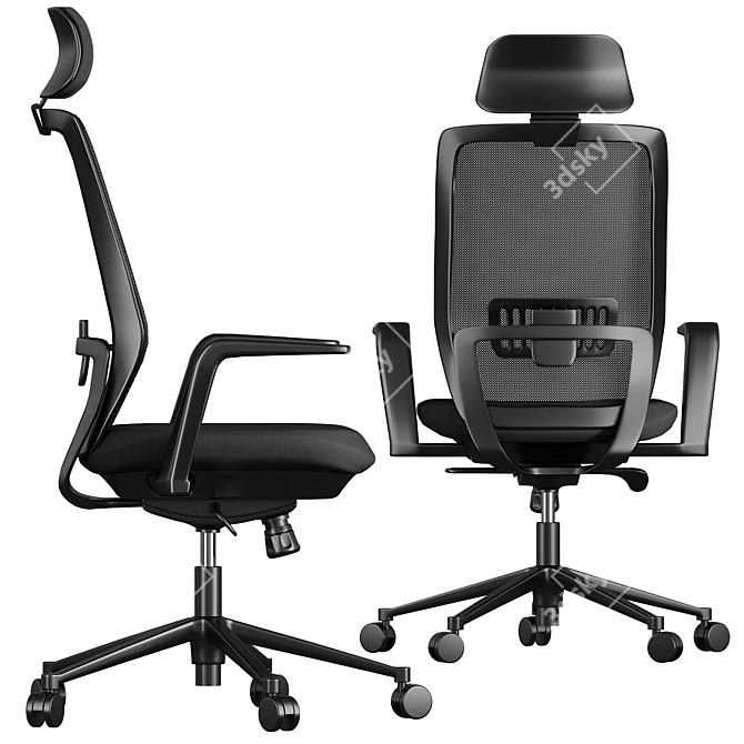 Premium Office Chair 3D Model 3D model image 3